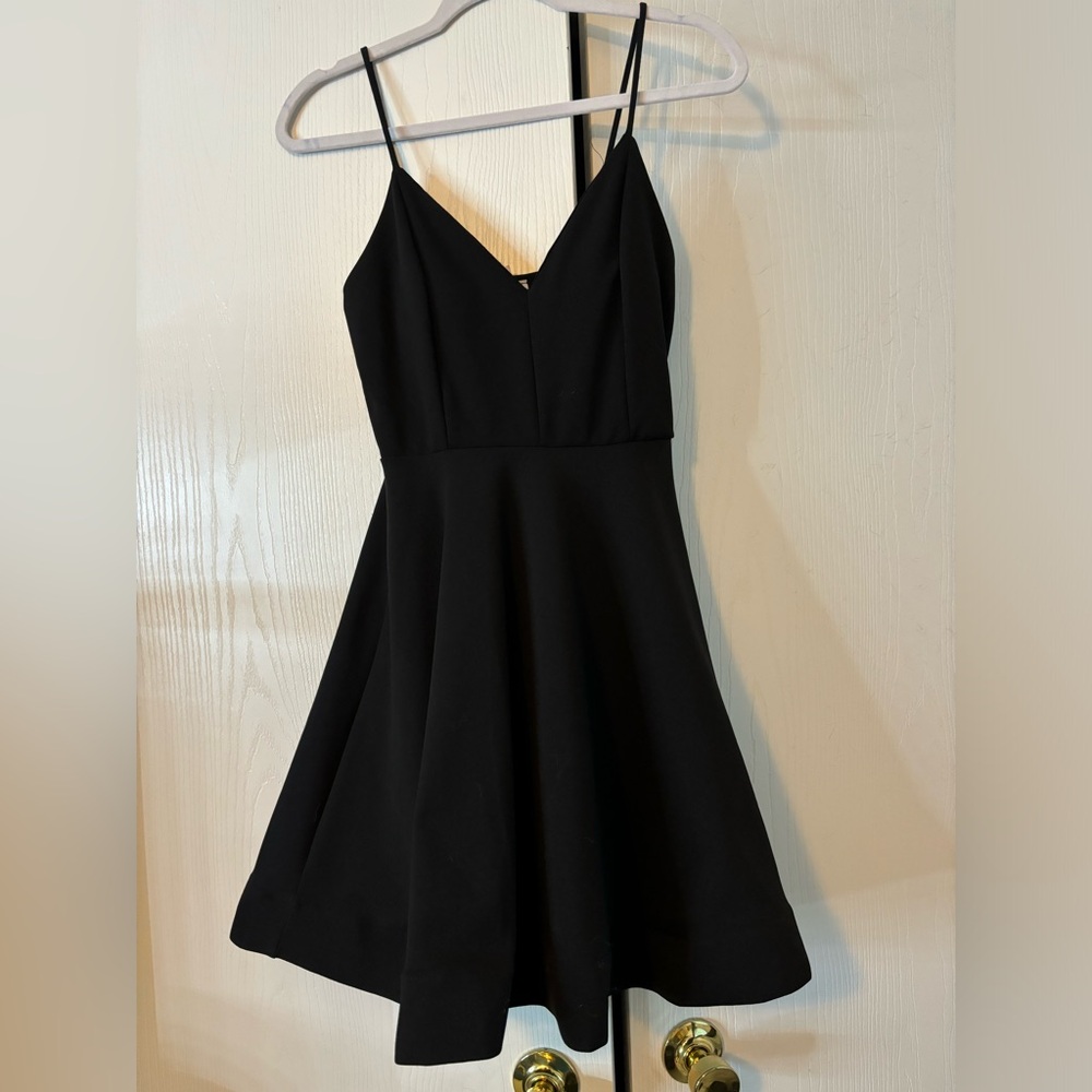 January 7 black mini dress